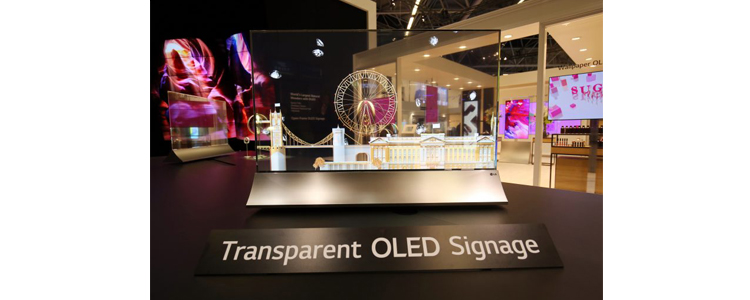 slider lg ise 2018 transparant oled scherm