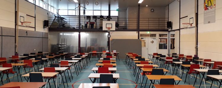 Gymzaal achtergrondmuziekinstallatie Erasmiaans